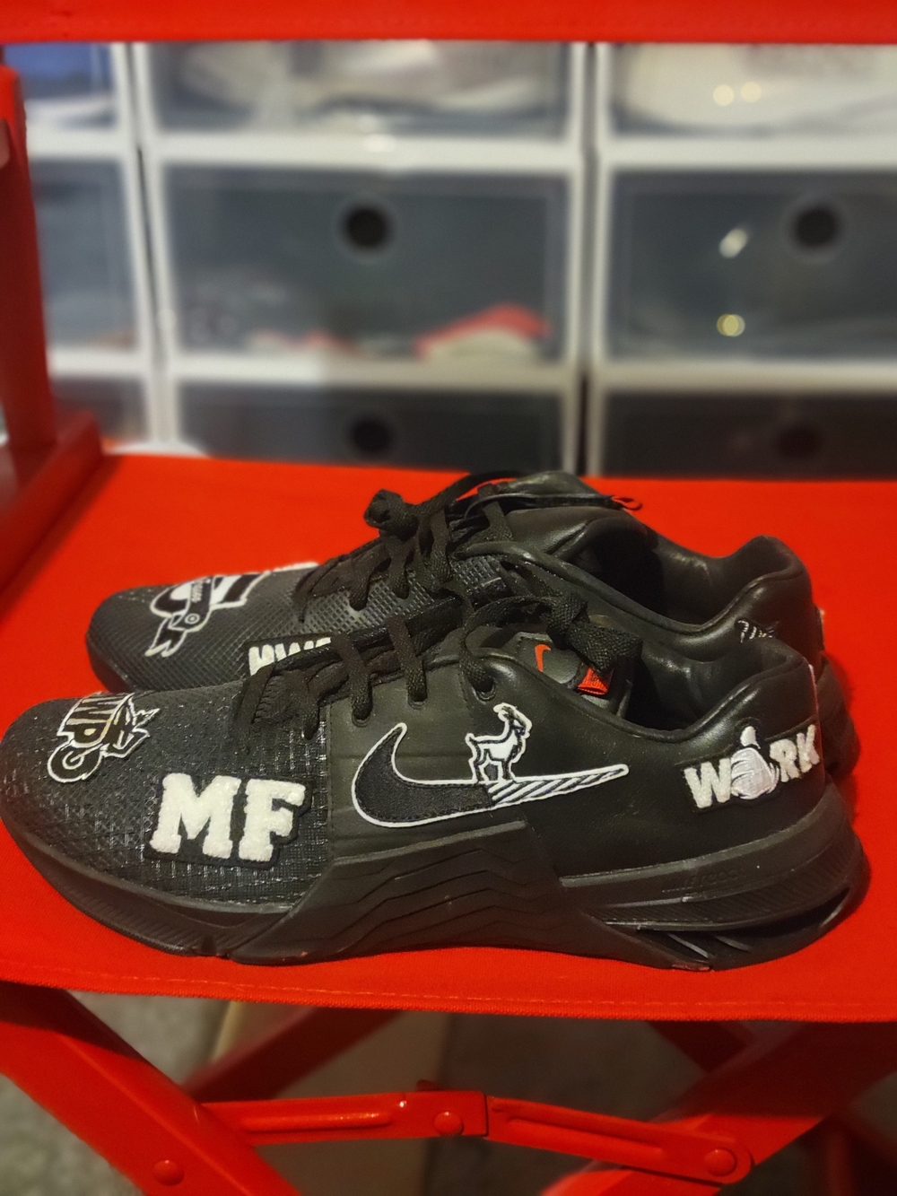 Nike Workout Black Embroidered Sneakers